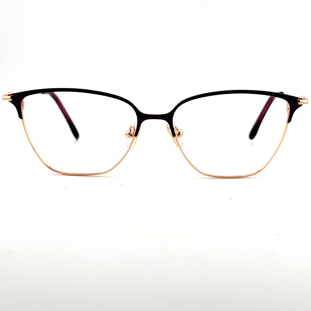 BCBGMAXAZRIA HENLEY Purple Rose Gold Eyeglasses Frame 54-15-135mm H13386